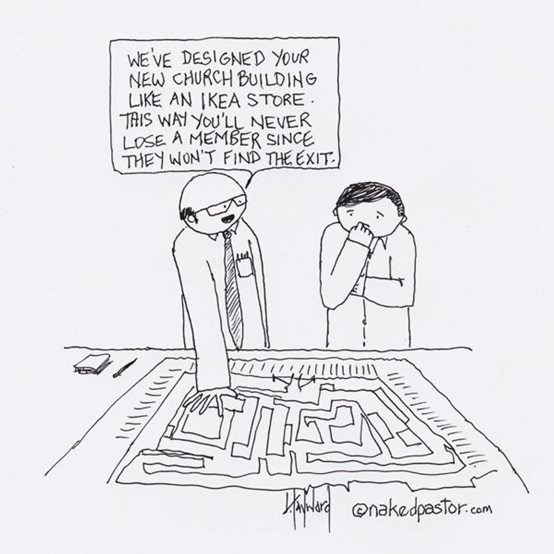 794x794 ikea and the church cartoon etsy - Church Cartoon Drawing