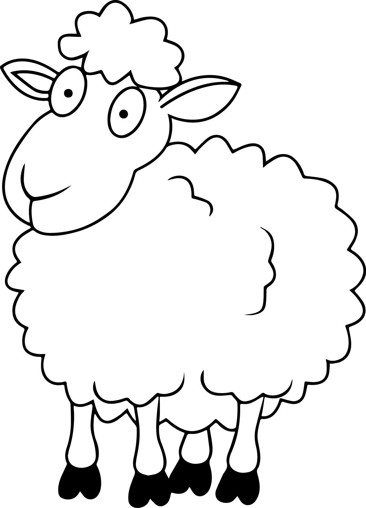 1262x1751 Church Ideas Sheep Outline, Sheep - Church Cartoon Drawing