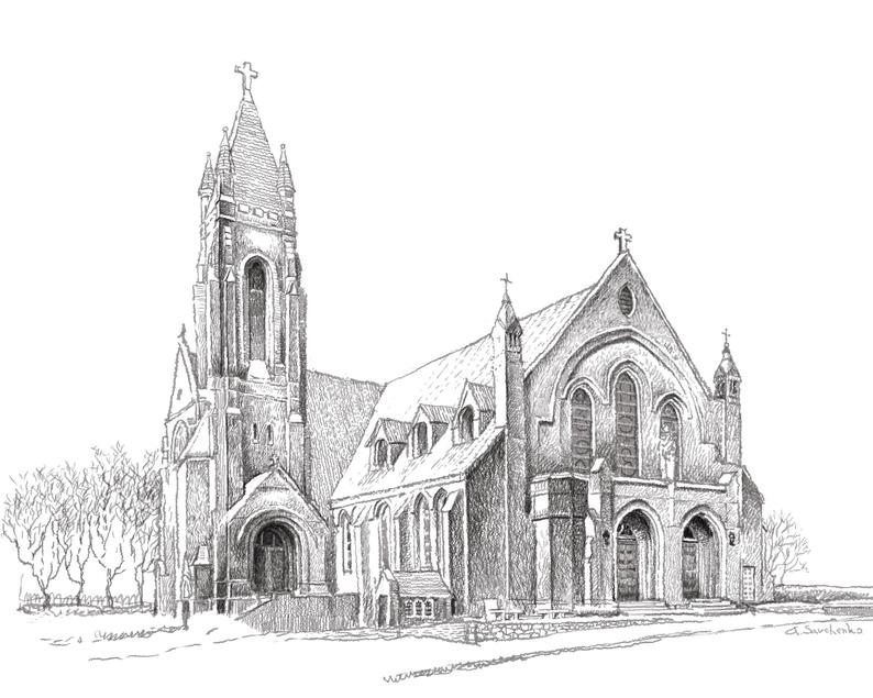 Church Drawing at PaintingValley.com | Explore collection of Church Drawing