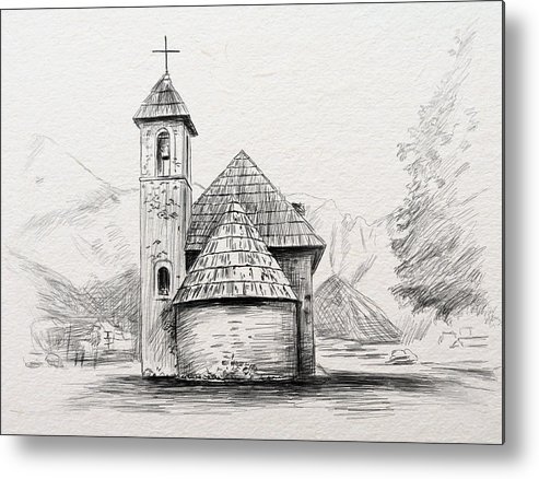 493x438 catholic church in theth valley - Church Drawing
