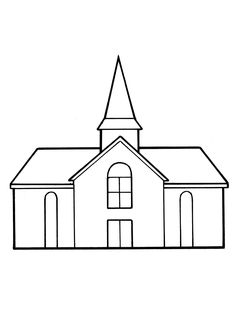 236x314 Little Church Line Art - Church Drawing Images