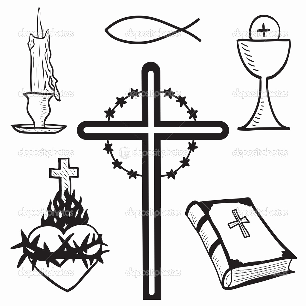 1024x1024 Religious Easter Clip Art Black And White New Church Outline - Church Outline Drawing