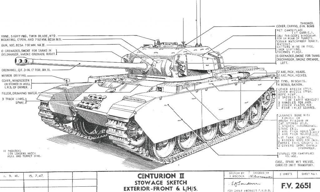 Churchill Tank Drawing
