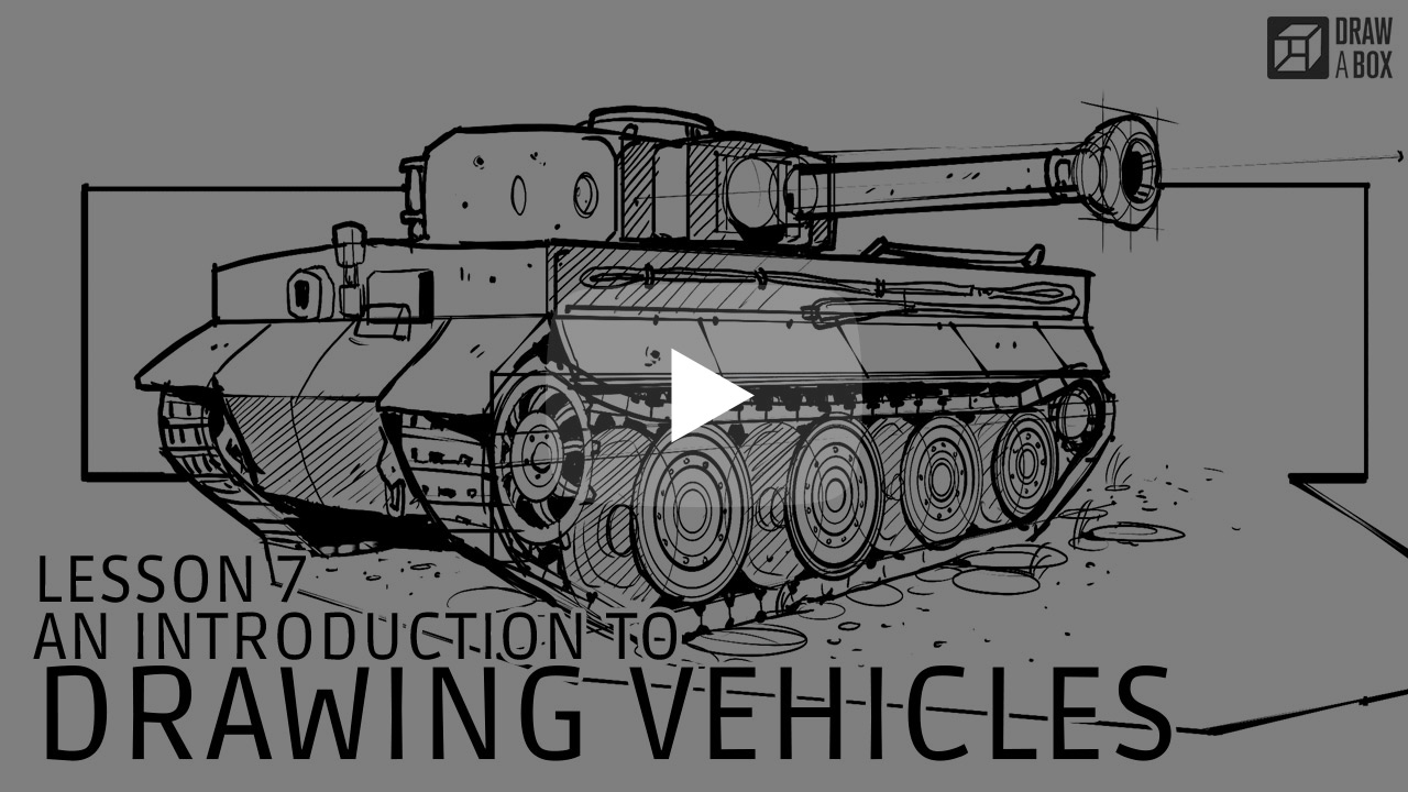 1280x720 part two constructional drawing lesson - Churchill Tank Drawing