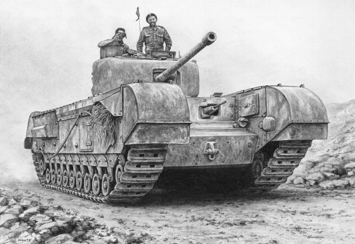 Churchill Tank Drawing at PaintingValley.com | Explore collection of ...