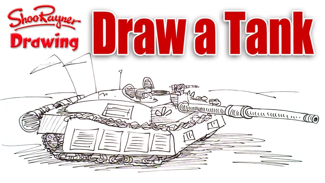 1280x720 how to draw an army battle tank - Churchill Tank Drawing
