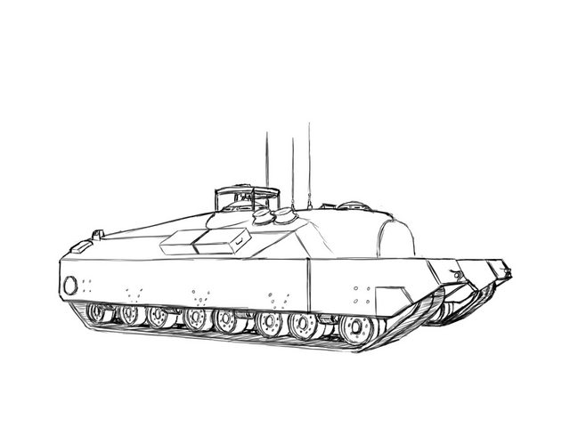 Бабаха рисунок карандашом танк