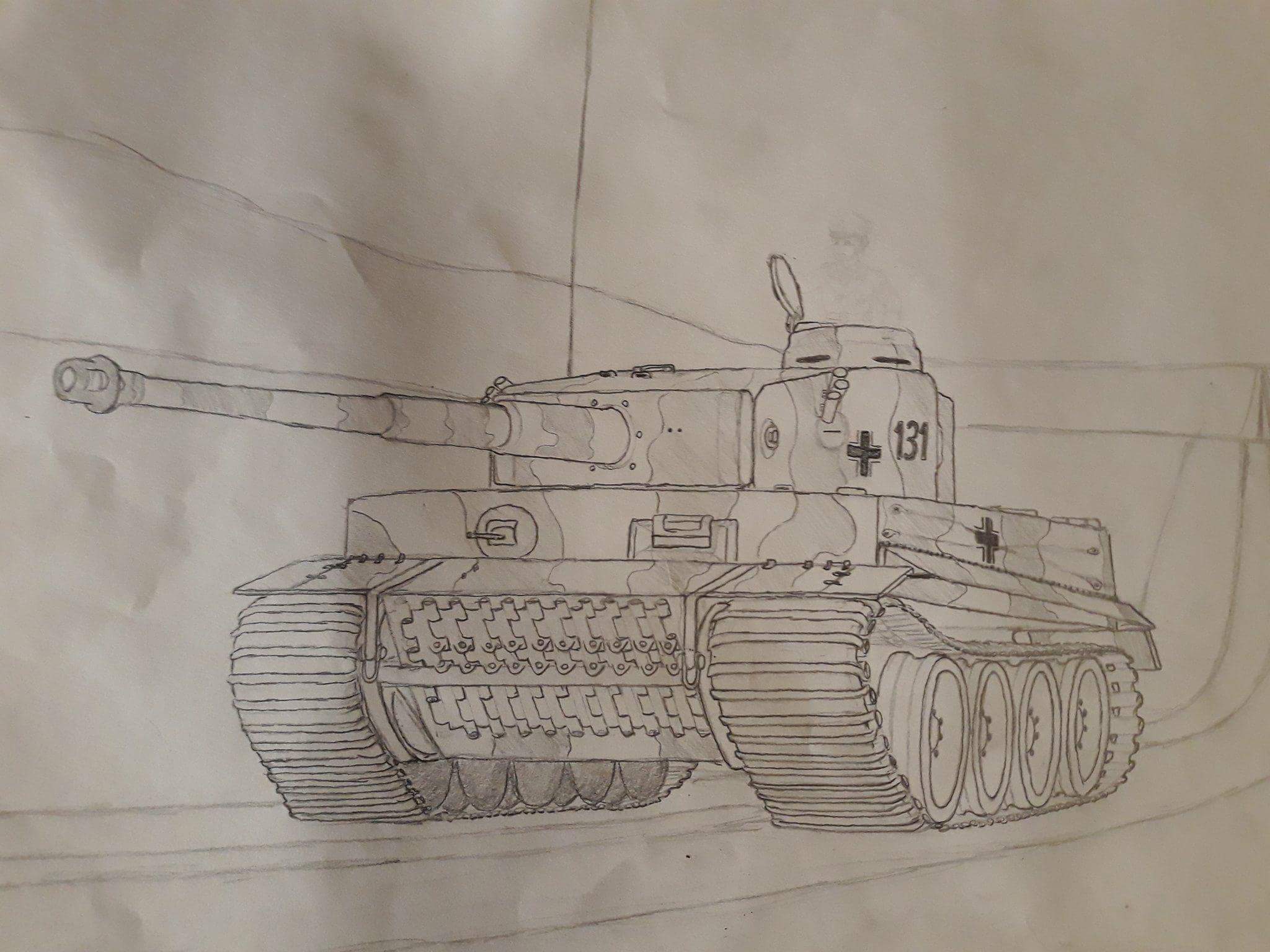 2048x1536 tried drawing tiger e - Churchill Tank Drawing