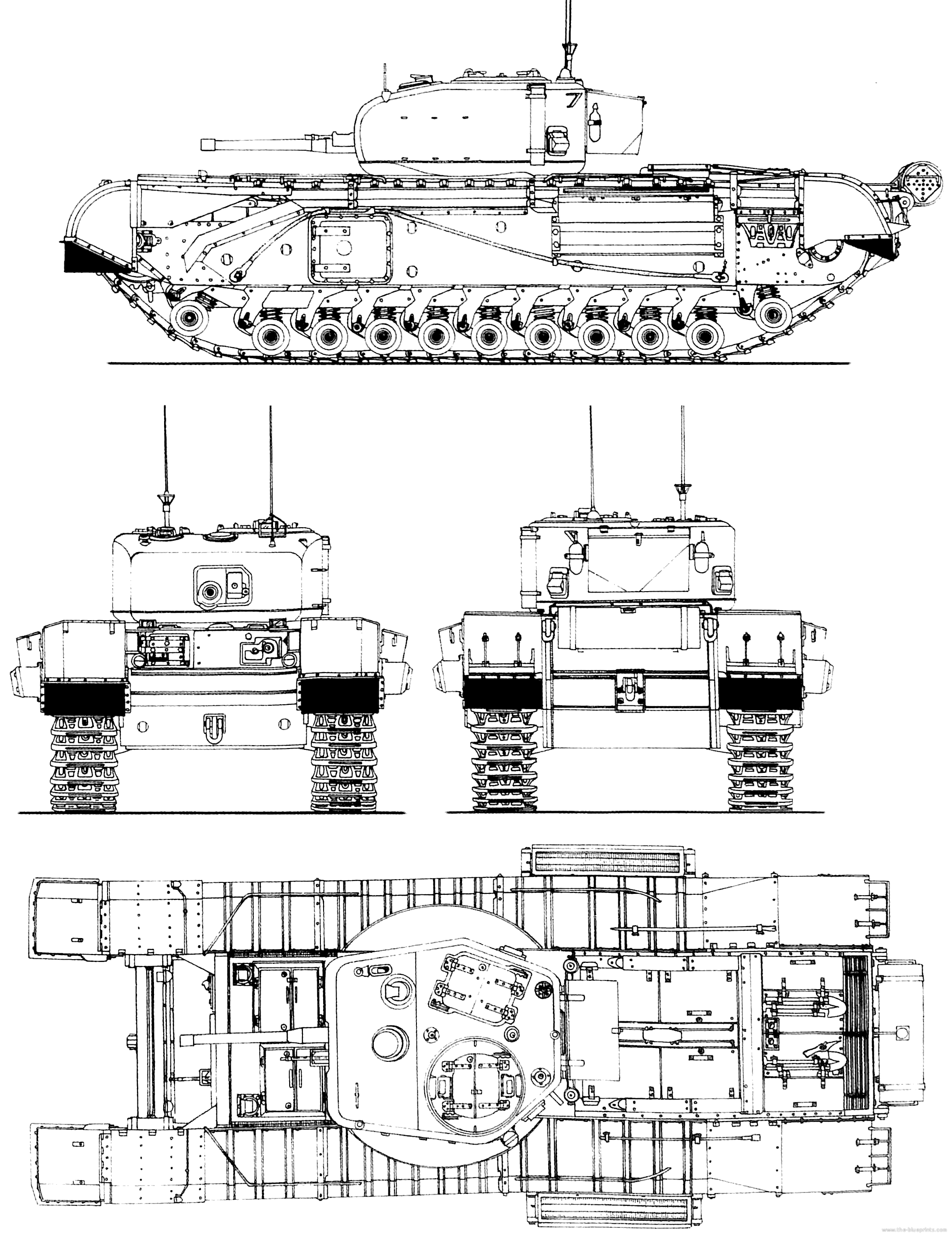 Churchill Tank Drawing at PaintingValley.com | Explore collection of ...