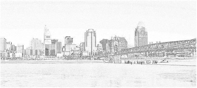 650x292 Converting Skyline Pic To Sketch Greater Cincinnati Photos - Cincinnati Skyline Drawing