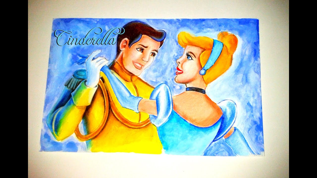 1280x720 Cinderella Princess Prince Charming Disney Drawing - Cinderella And Prince Charming Drawing