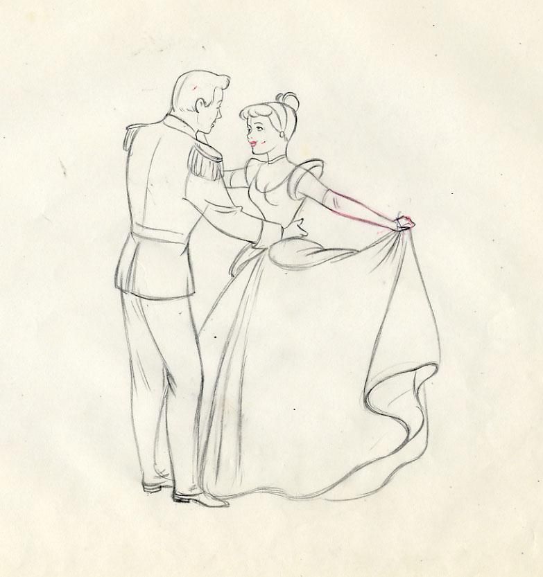 783x833 Drawing Of Cinderella And Prince Charming Disney Doodles - Cinderella And Prince Charming Drawing