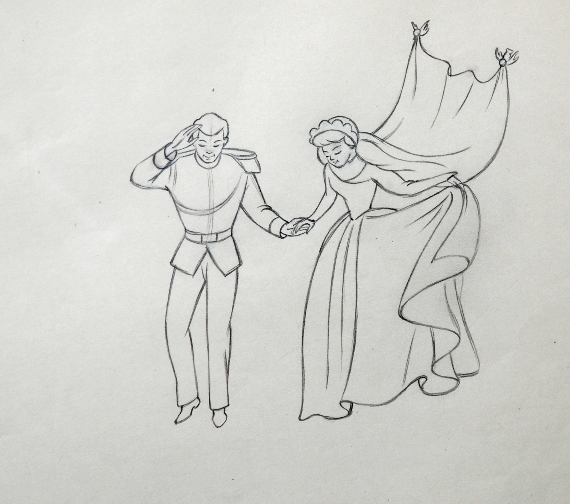 1941x1716 Cinderella Animation Sensations - Cinderella And Prince Charming Drawing