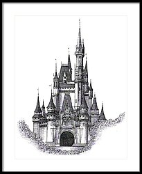 205x250 Walt Disney World Cinderella Castle Drawing - Cinderella Castle Drawing