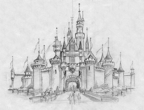500x384 Cinderella's Castle Drawing - Cinderella Castle Drawing