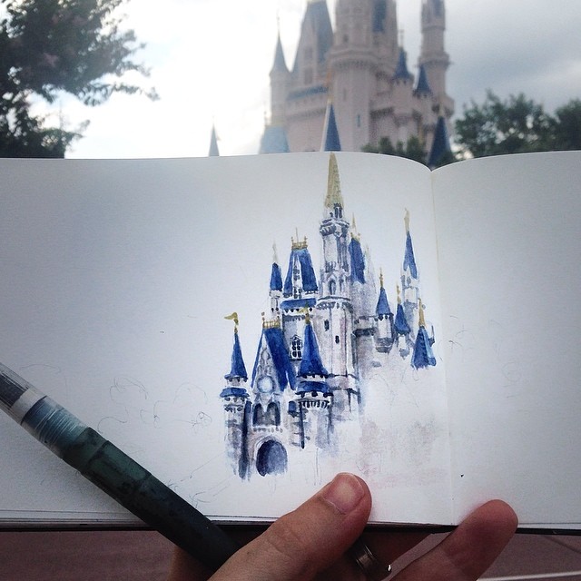 640x640 cinderella's castle marc evan - Cinderella Castle Drawing