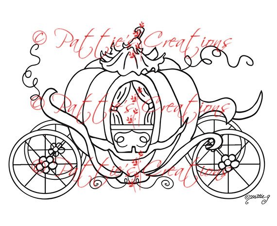 570x465 Drawing Cinderella Disney Pumpkin Carriage - Cinderella Coach Drawing