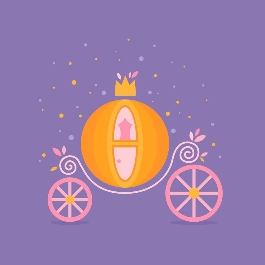 850x850 How To Create Cinderella's Pumpkin Carriage In Affinity Designer - Cinderella Coach Drawing