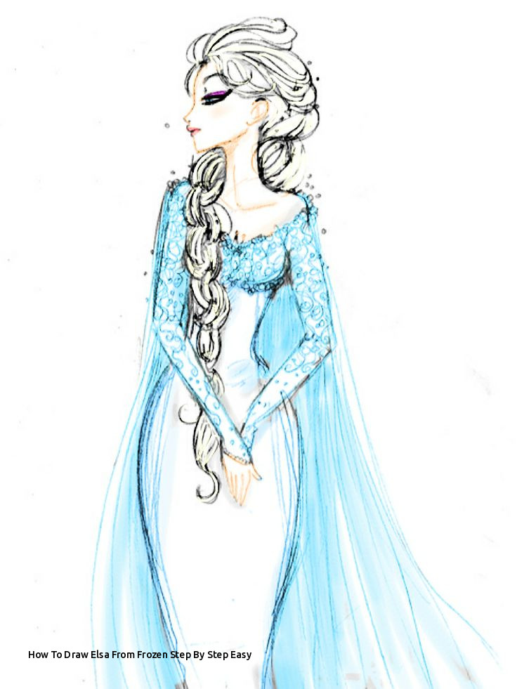 736x981 How To Draw Elsa From Frozen Step - Cinderella Drawing