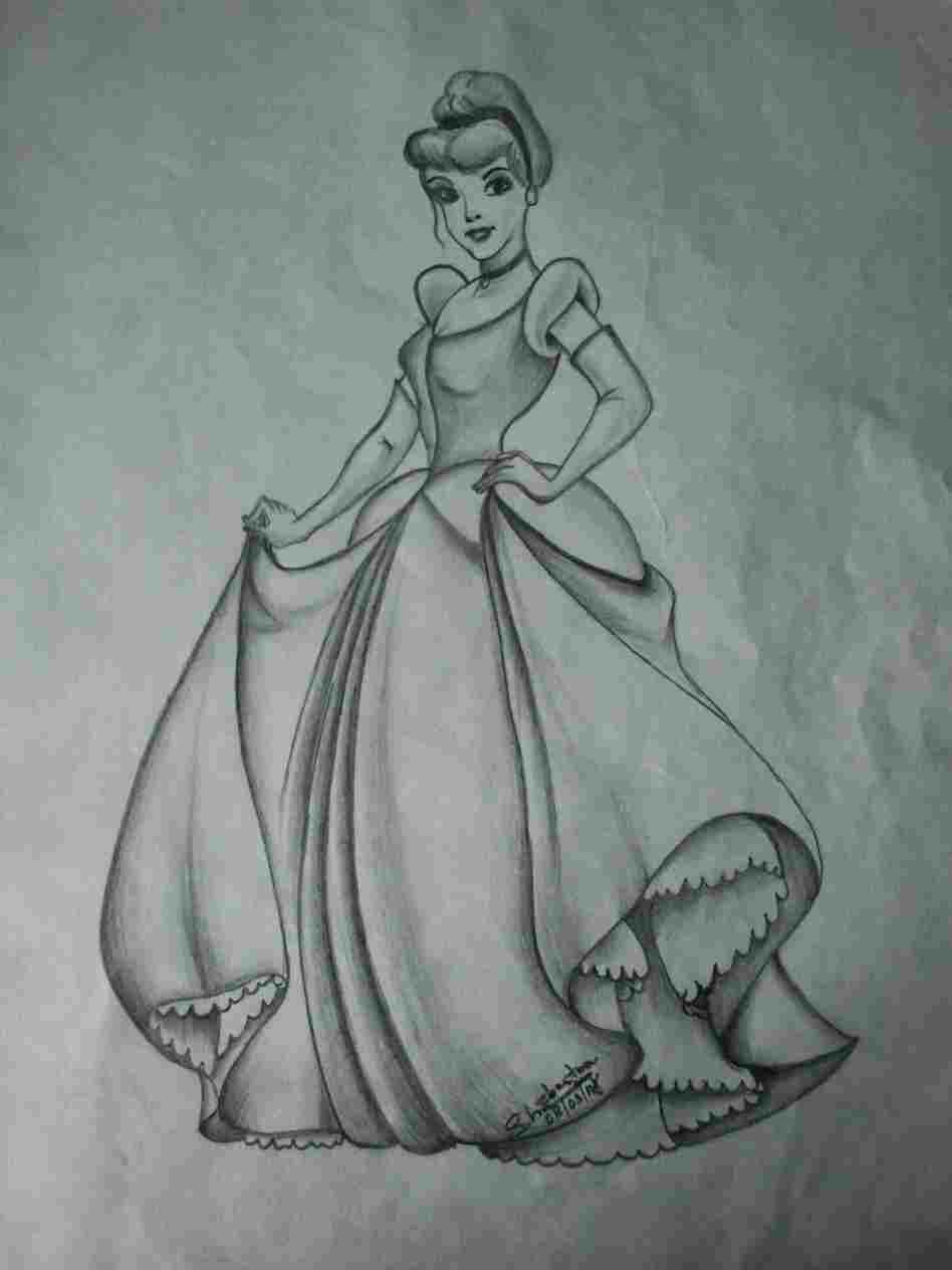 948x1264 cinderella pencil drawings of cinderella pencil sketches sketch - Cinderella Drawing