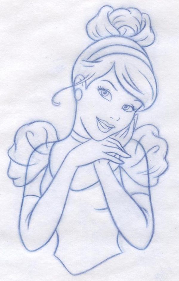 600x939 Huge Collection Of 'disney Cinderella Drawing' Download More Than - Cinderella Drawing Pictures