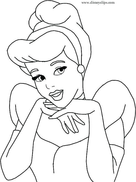 562x749 Princess Colouring Pages Cinderella Free Colouring Pages Princess - Cinderella Drawing Pictures