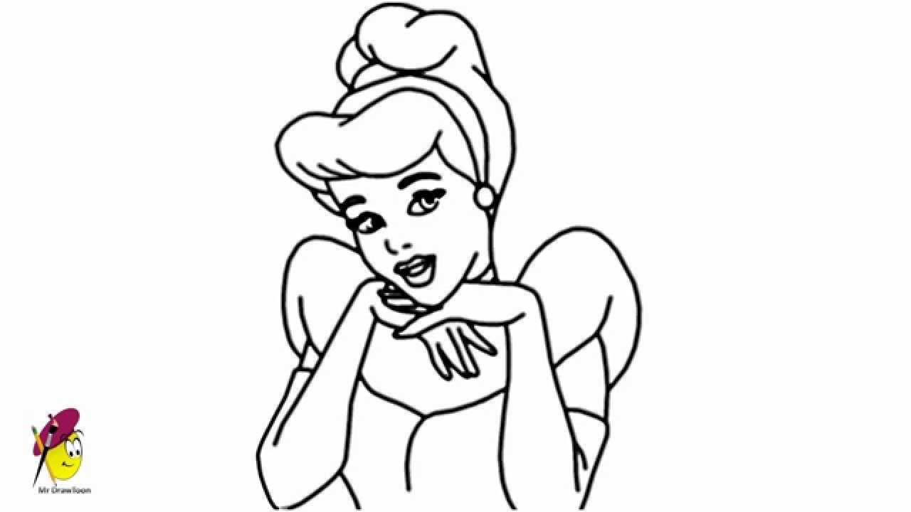 1280x720 Beautiful Cinderella - Cinderella Drawing Pictures