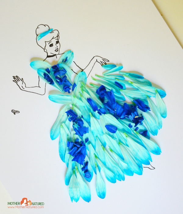 600x702 Disney Princess Nature Crafts For Little Royals - Cinderella Dress Drawing