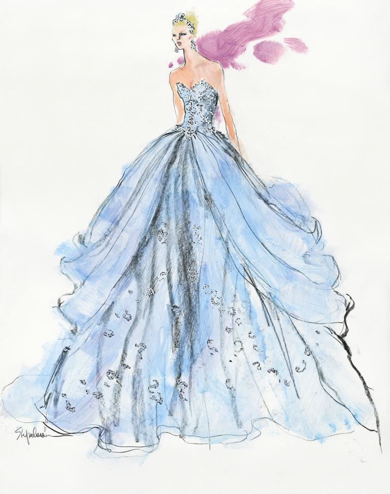 Cinderella Dress Drawing at PaintingValley.com | Explore collection of ...