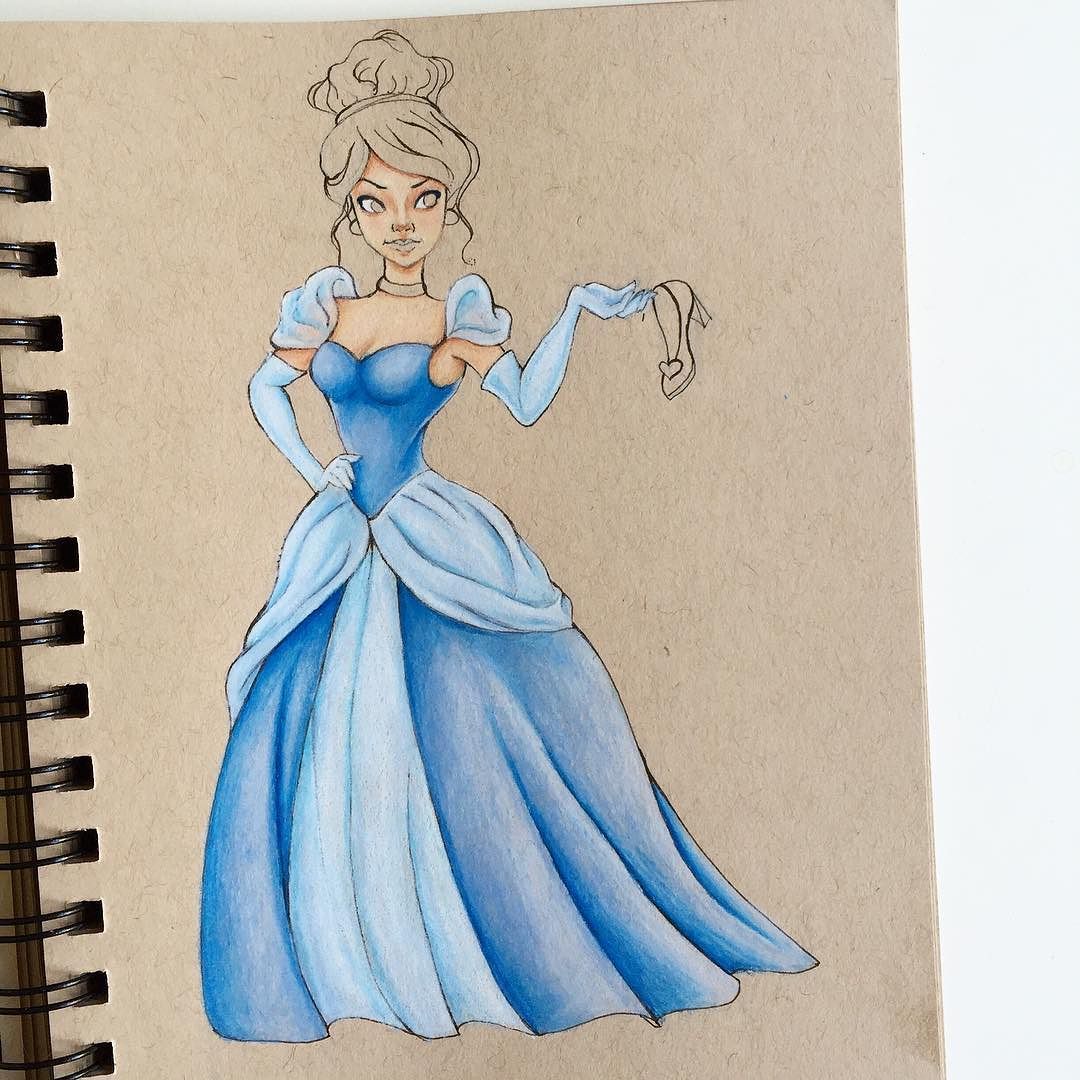 Cinderella Dress Drawing at PaintingValley.com | Explore collection of ...