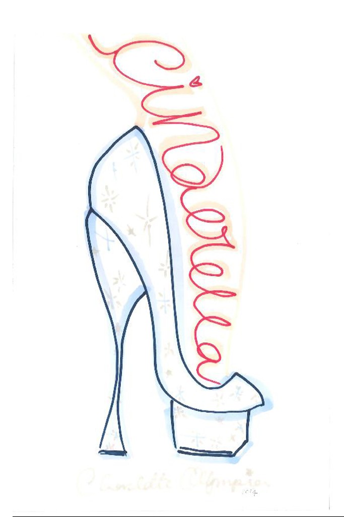 683x1024 disney, designers recreate cinderella's slipper wwd - Cinderella Glass Slipper Drawing
