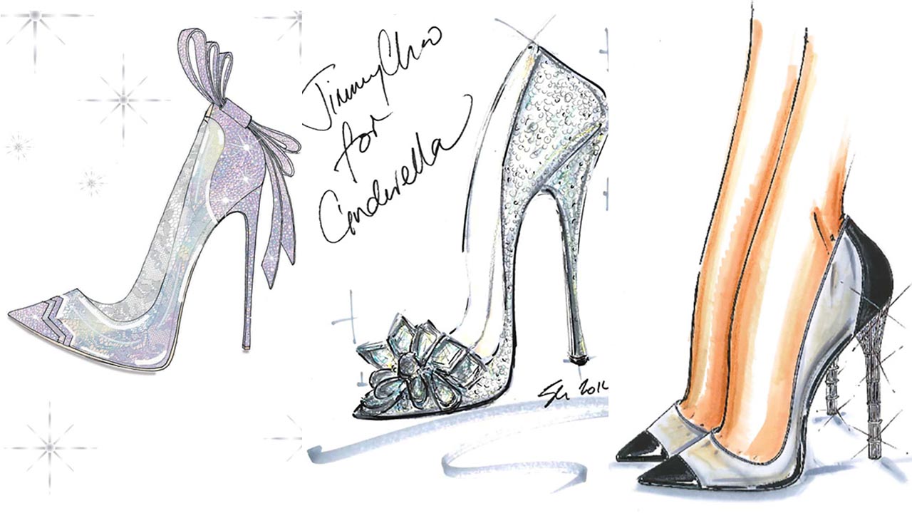 1280x720 Our Favorite Shoe Designers Are Reimagining Cinderella's Glass - Cinderella Glass Slipper Drawing