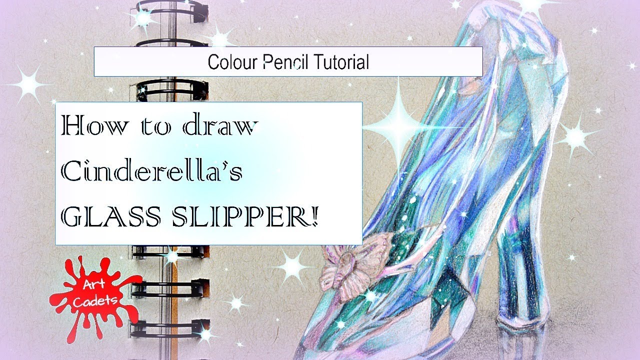 1280x720 to draw cinderella's glass slipper step - Cinderella Glass Slipper Drawing