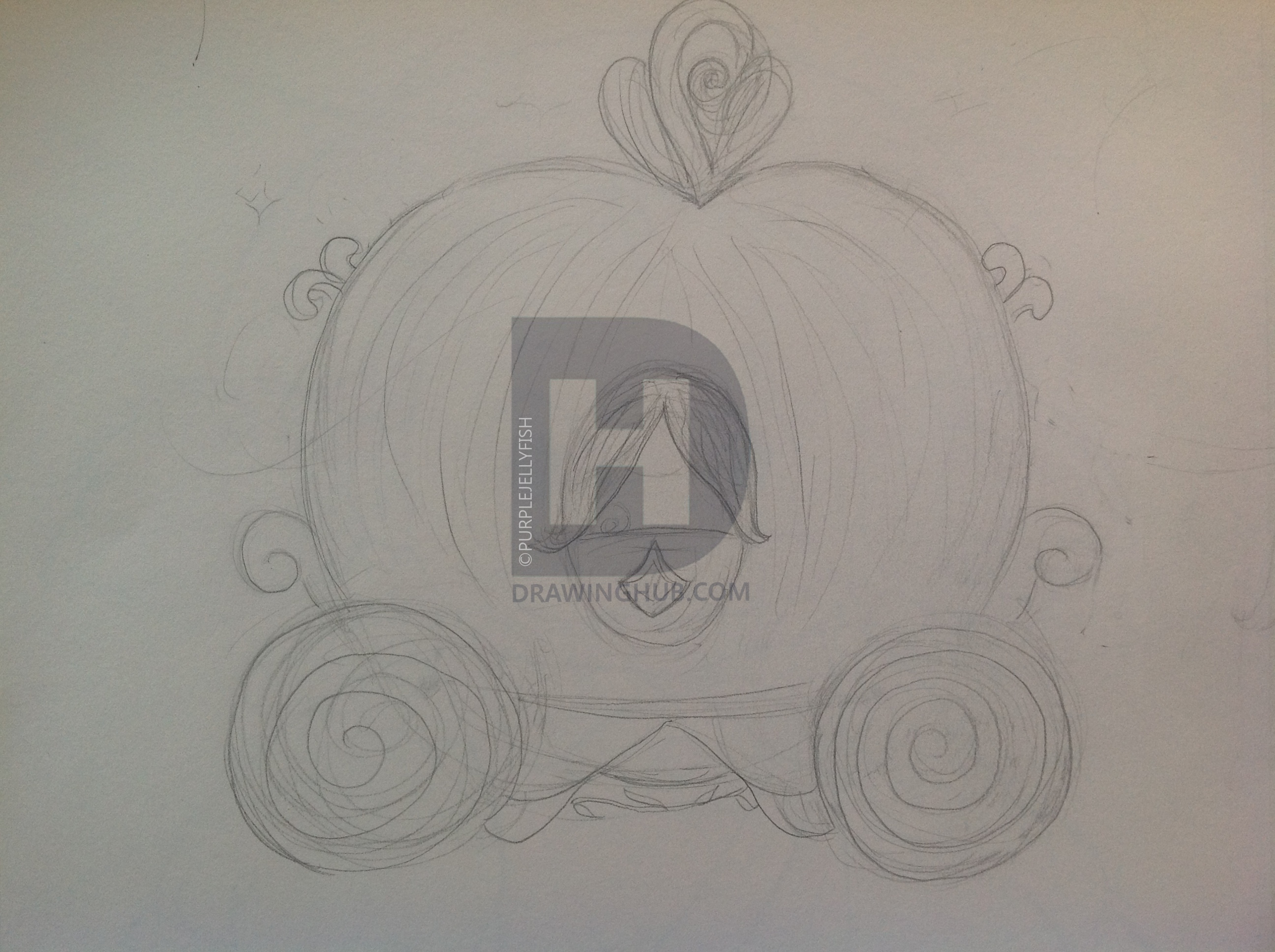 2592x1936 Cinderella Pumpkin Carriage Drawing - Cinderella Pumpkin Carriage Drawing