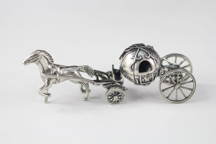 700x467 vintage sterling silver cinderella pumpkin coach figure good ole - Cinderella Pumpkin Carriage Drawing