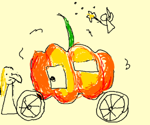300x250 Cinderella And A Pumpkin Carriage Drawing - Cinderella Pumpkin Carriage Drawing