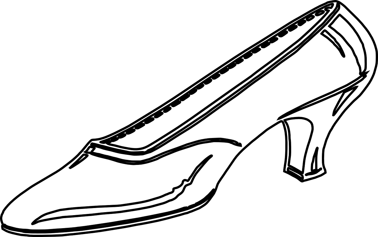 1280x802 heel drawing cinderella huge freebie! download for powerpoint - Cinderella Slipper Drawing