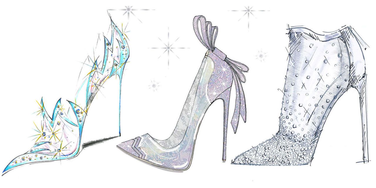 1280x640 see how top shoe designers reimagine cinderella's glass slipper - Cinderella Slipper Drawing