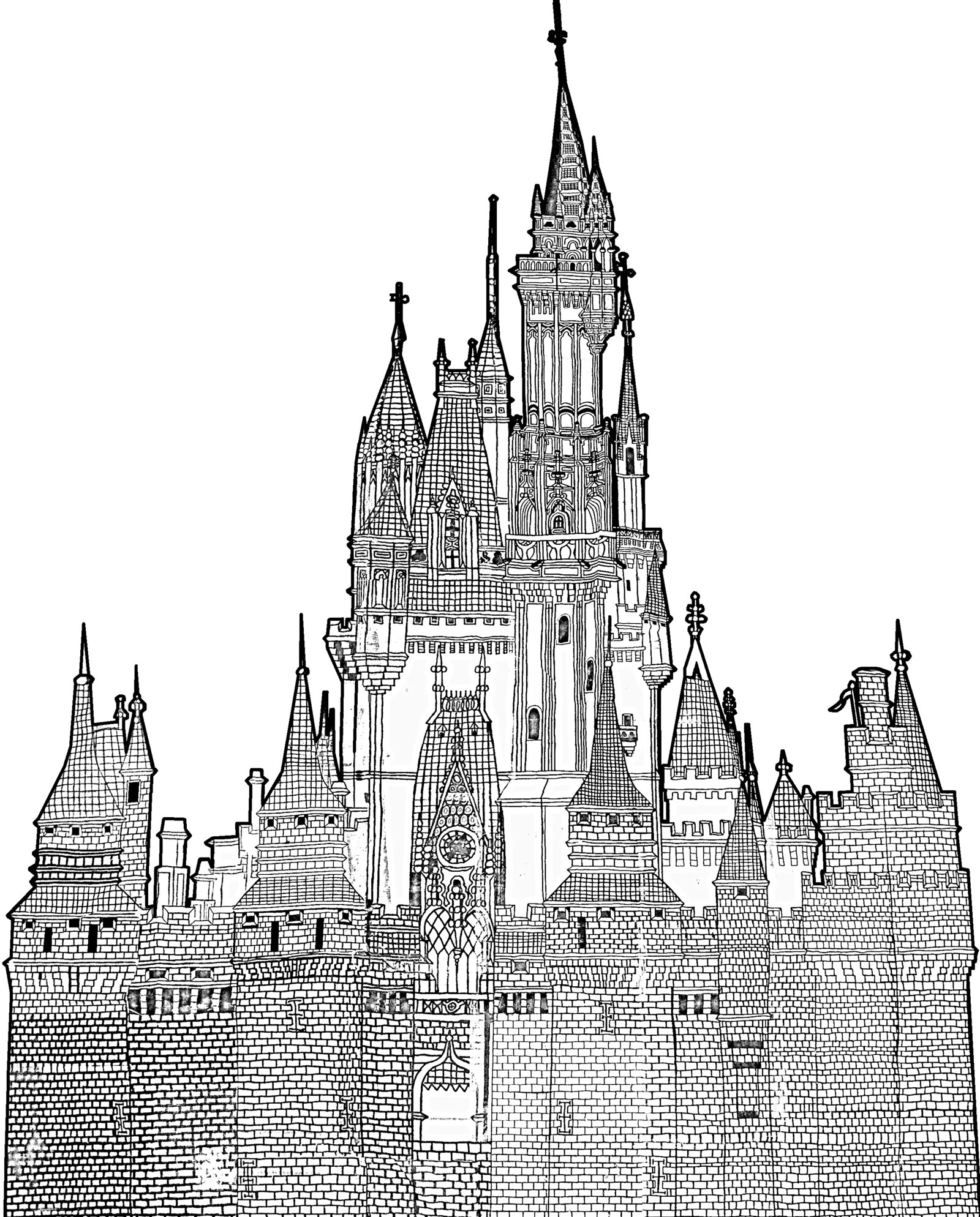 Cinderellas Castle Drawing at Explore collection