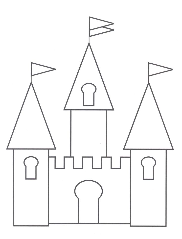 736x966 castle drawing template basic castle cinderellas castle princess - Cinderellas Castle Drawing