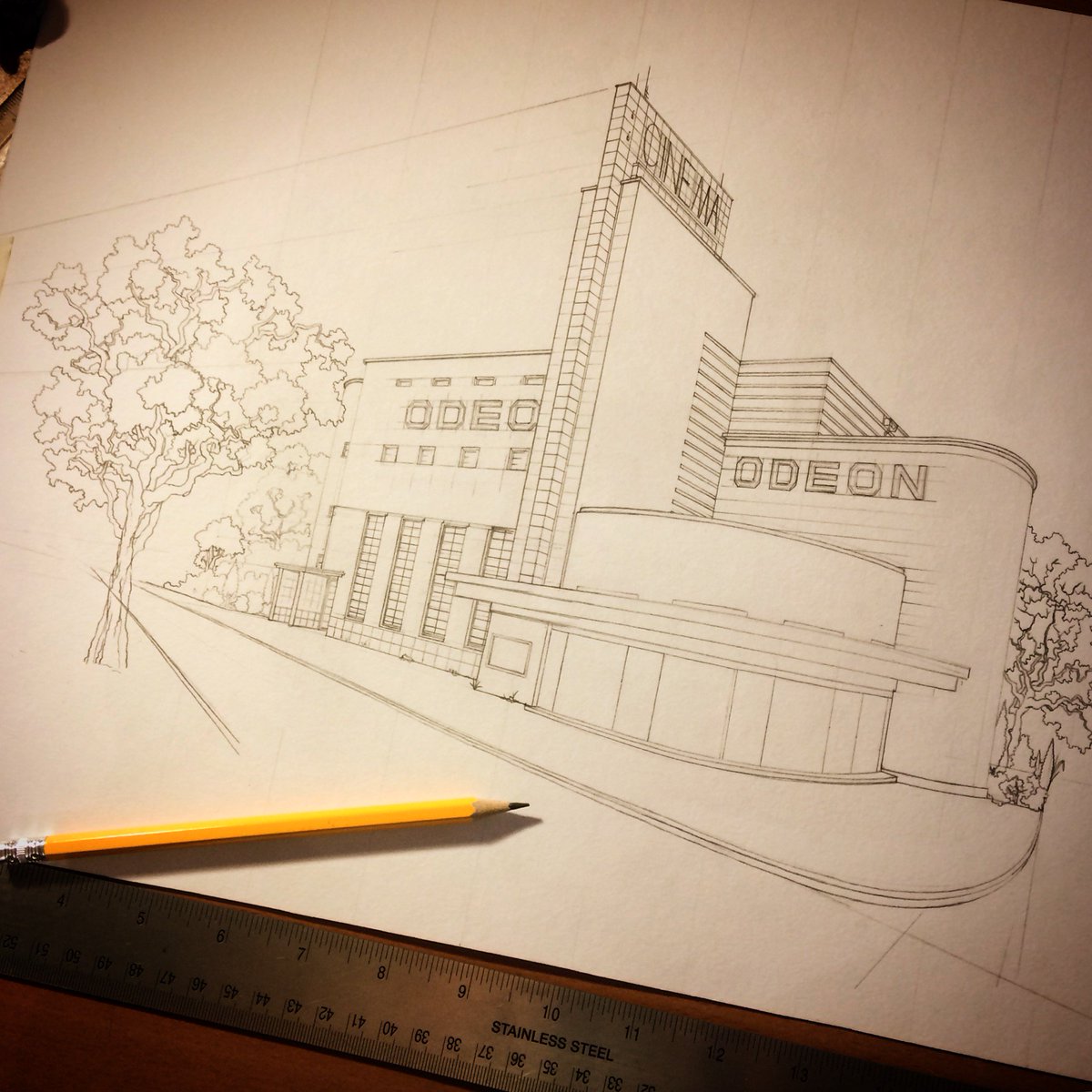 1200x1200 paul d imrie on twitter early progress shots of my new cinema - Cinema Drawing