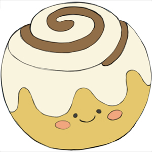 300x300 mini cinnamon bun an adorable fuzzy plush to snurfle and squeeze! - Cinnamon Roll Drawing