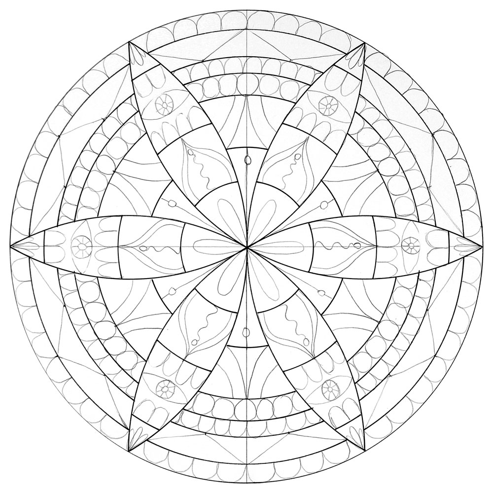 1000x1000 How To Draw A Mandala With A Compass - Circle Compass Drawing