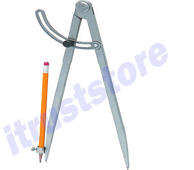 400x350 large metal locking wing divider circle drawer drafting compass - Circle Compass Drawing