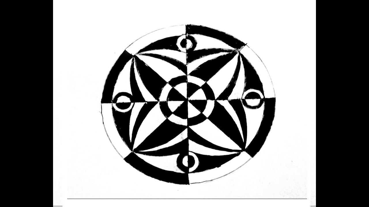 1280x720 how to draw geometric design in circle step - Circle Design Drawing