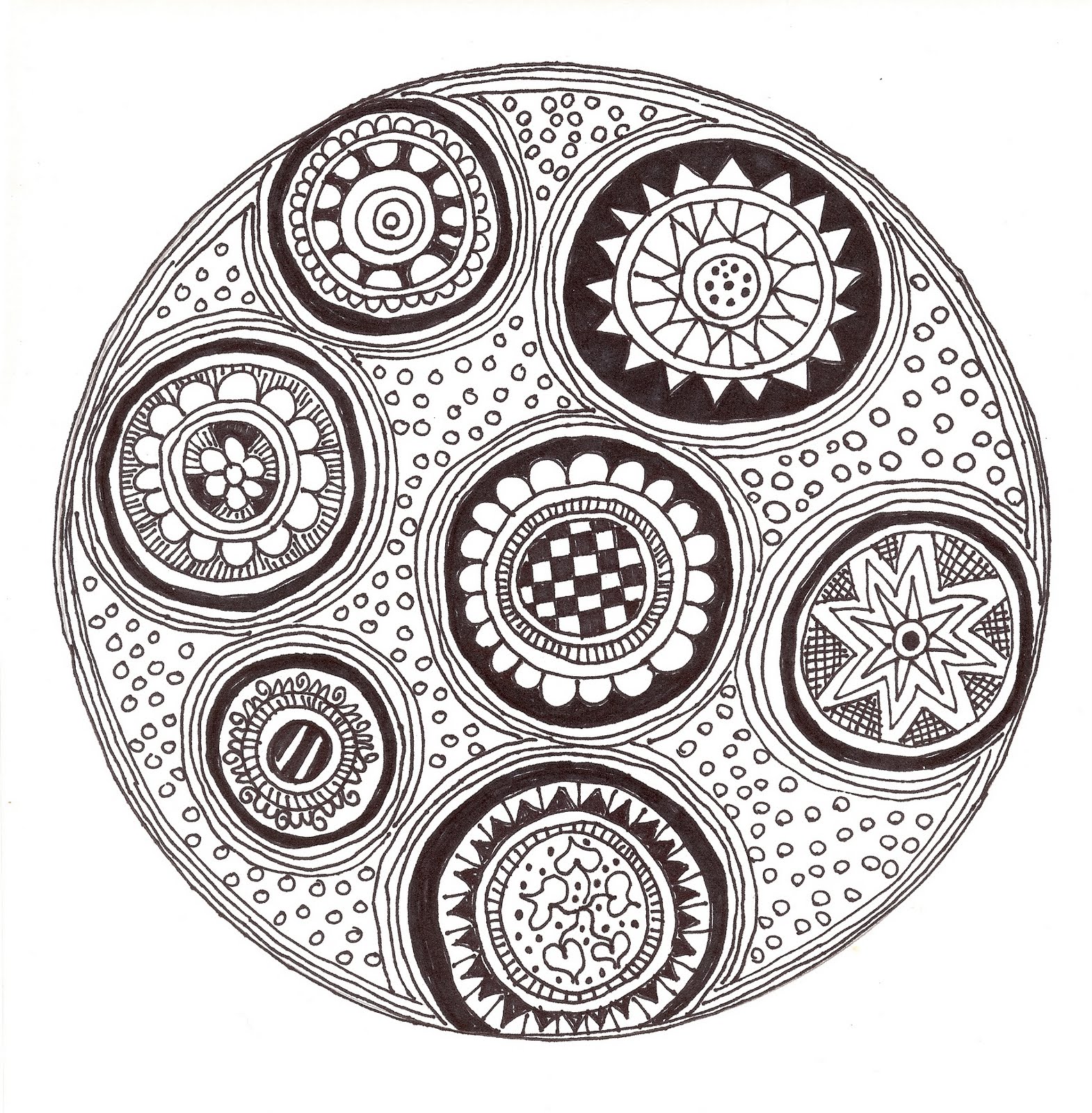 geometric drawing circle