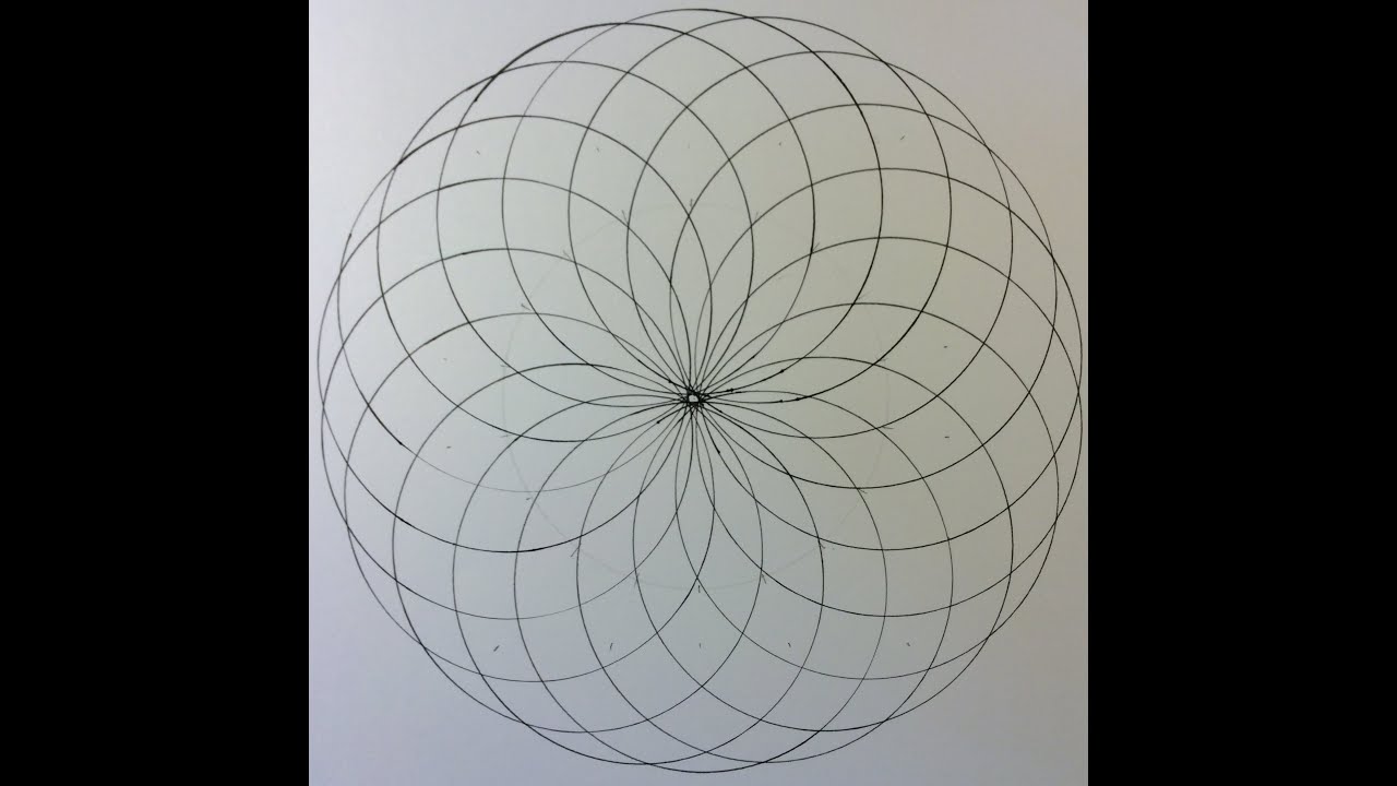 1280x720 How To Draw A Spiralcircle Grid - Circle Drawing