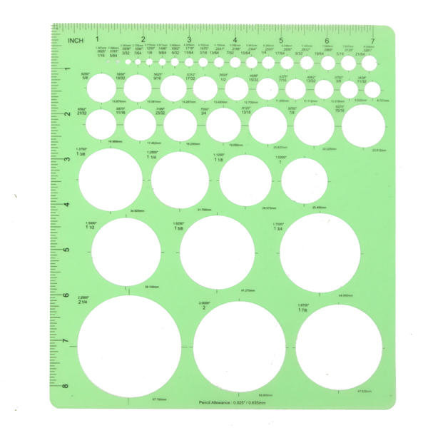 600x600 Plastic Circles Stencil Template Form To Artist - Circle Drawing Tool Online