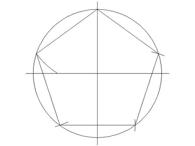 620x465 Drawing A Pentagon Steps - Circle Line Drawing