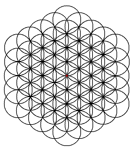 427x482 Flower Of Life Sacred Geometry - Circle Pattern Drawing